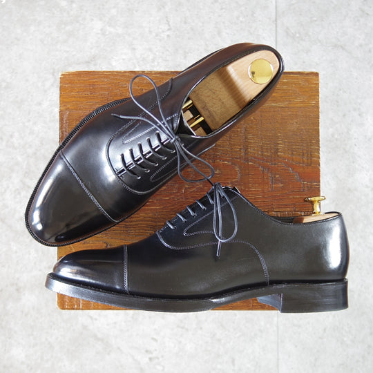 美品★ジョンストン&マーフィー SIZE 7.5【★クラウンアリストクラフト/CROWN ARISTOCRAFT】ストレートチップ/黒/Johnston&Murphy★o930