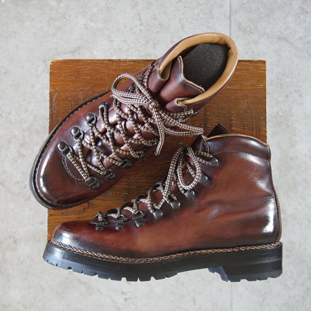 極上★(伊)F.LLIジャコメッティ SIZE 39【定価￥173,800-★マルモラーダ/FG105】マウンテンブーツ/カーフ/濃茶/Giacometti★o931