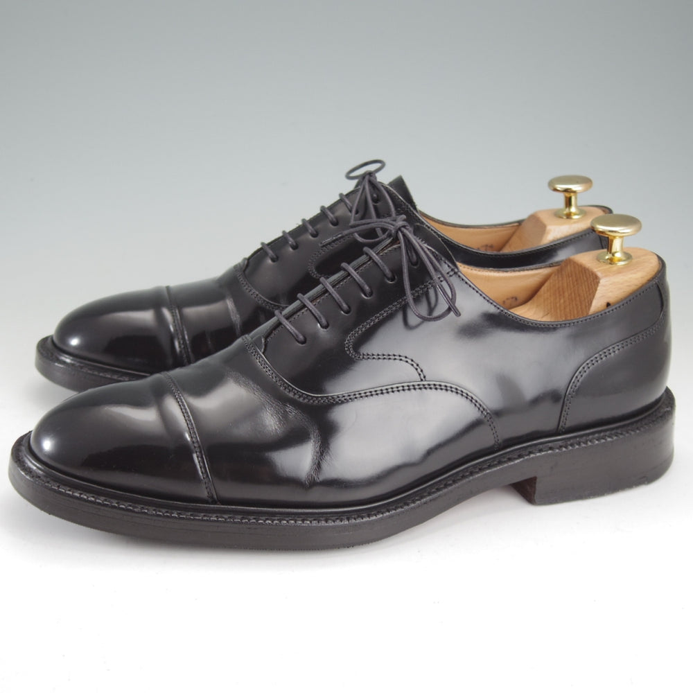 極上★チャーチ 70F/UK7【純正シューツリー付き★LANCASTER/173ラスト】5都市ロゴ/ストレートチップ/黒/メンズ/Church's★o381