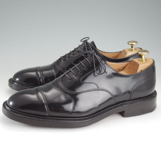 極上★チャーチ 70F/UK7【純正シューツリー付き★LANCASTER/173ラスト】5都市ロゴ/ストレートチップ/黒/メンズ/Church's★o381