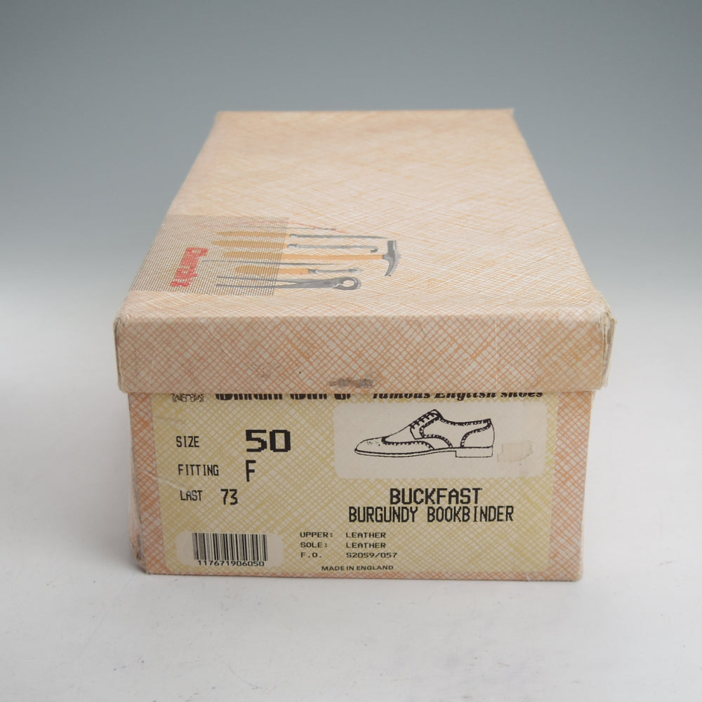 極上★チャーチ 50F/UK5【旧チャーチ★ブックバインダーカーフ/73ラスト/BUCKFAST】3都市ロゴ/バーガンディー/赤茶/メンズ/Church's★n859
