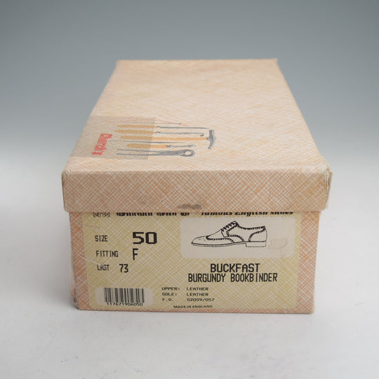 極上★チャーチ 50F/UK5【旧チャーチ★ブックバインダーカーフ/73ラスト/BUCKFAST】3都市ロゴ/バーガンディー/赤茶/メンズ/Church's★n859