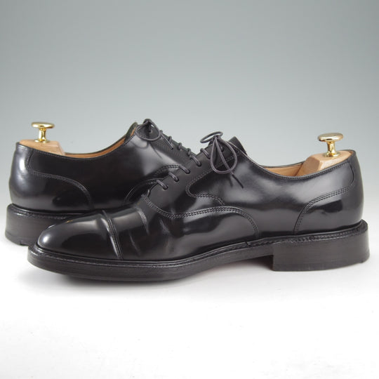 極上★チャーチ 70F/UK7【純正シューツリー付き★LANCASTER/173ラスト】5都市ロゴ/ストレートチップ/黒/メンズ/Church's★o381