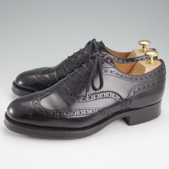 極上★チャーチ 50F/UK5【現行定価￥181,500-★旧チャーチ/ブックバインダーカーフ】BURWOOD/3都市ロゴ/81ラスト/黒/メンズ/Church's★n860