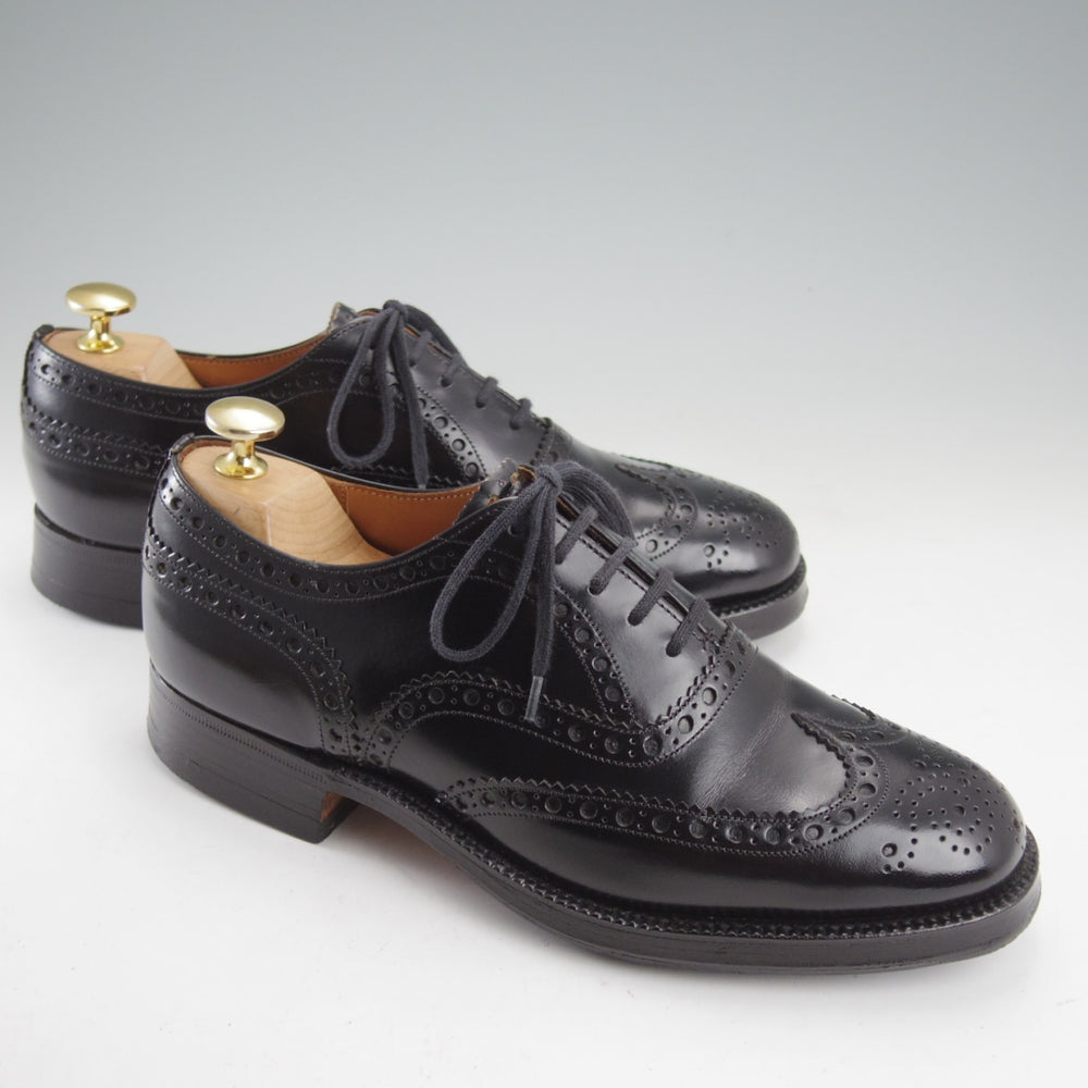 極上★チャーチ 50F/UK5【現行定価￥181,500-★旧チャーチ/ブックバインダーカーフ】BURWOOD/3都市ロゴ/81ラスト/黒/メンズ/Church's★n860