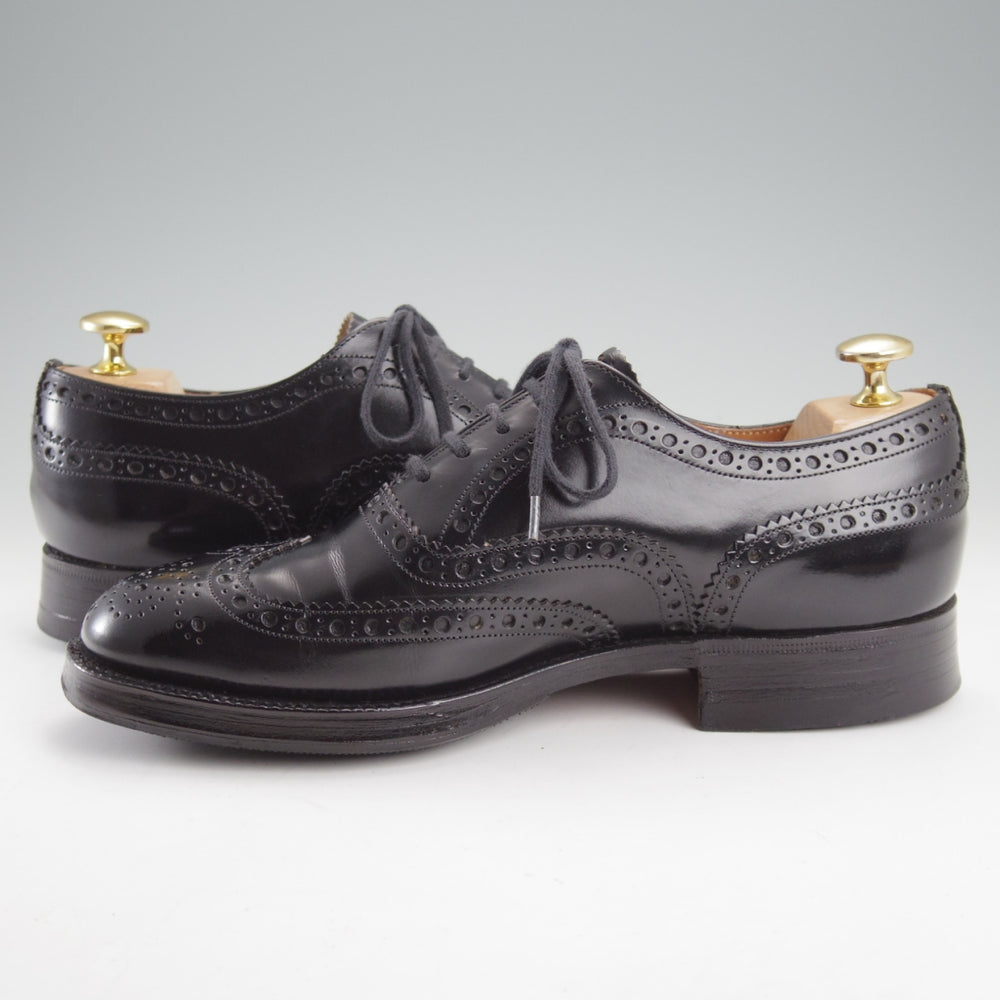 極上★チャーチ 50F/UK5【現行定価￥181,500-★旧チャーチ/ブックバインダーカーフ】BURWOOD/3都市ロゴ/81ラスト/黒/メンズ/Church's★n860