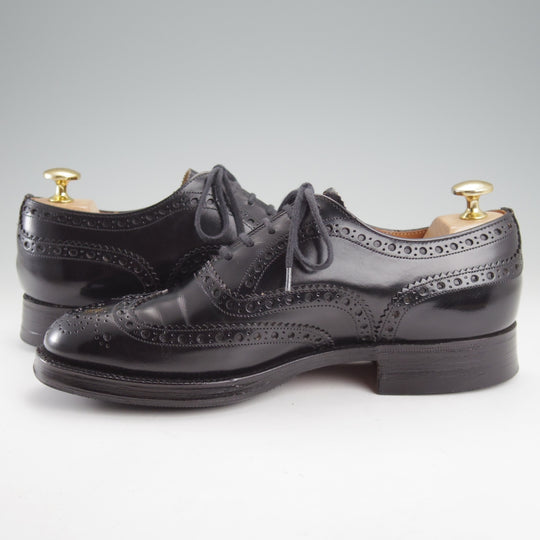 極上★チャーチ 50F/UK5【現行定価￥181,500-★旧チャーチ/ブックバインダーカーフ】BURWOOD/3都市ロゴ/81ラスト/黒/メンズ/Church's★n860
