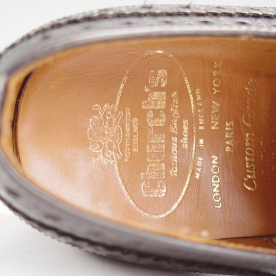 極上★チャーチ 50F/UK5【現行定価￥181,500-★旧チャーチ/ブックバインダーカーフ】BURWOOD/3都市ロゴ/81ラスト/黒/メンズ/Church's★n860