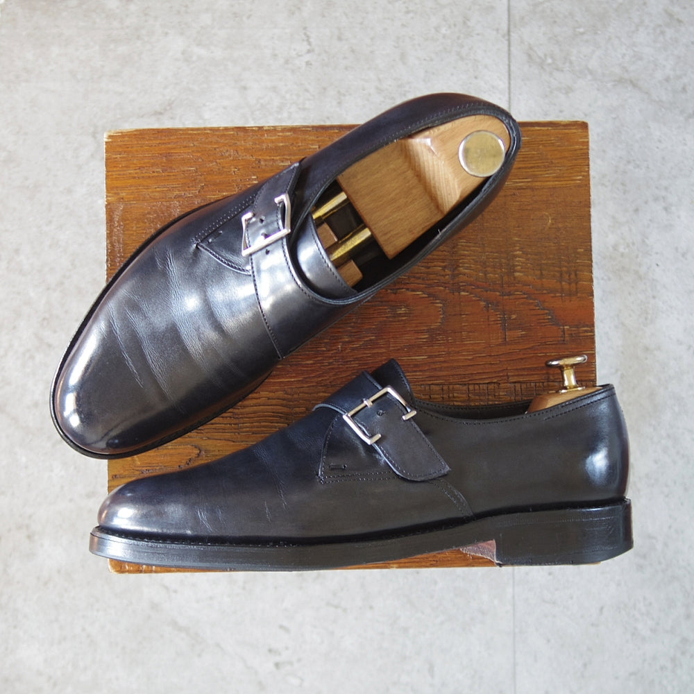 ★ジョンロブ 6E【定価￥205,200-★ミュージアムカーフ/RINGMORE】0015ラスト/モンクストラップ/黒/メンズ/JOHN LOBB★p515