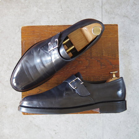 ★ジョンロブ 6E【定価￥205,200-★ミュージアムカーフ/RINGMORE】0015ラスト/モンクストラップ/黒/メンズ/JOHN LOBB★p515