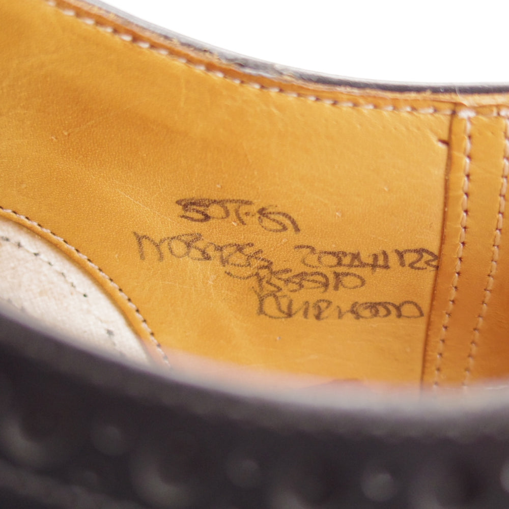 極上★チャーチ 50F/UK5【現行定価￥181,500-★旧チャーチ/ブックバインダーカーフ】BURWOOD/3都市ロゴ/81ラスト/黒/メンズ/Church's★n860