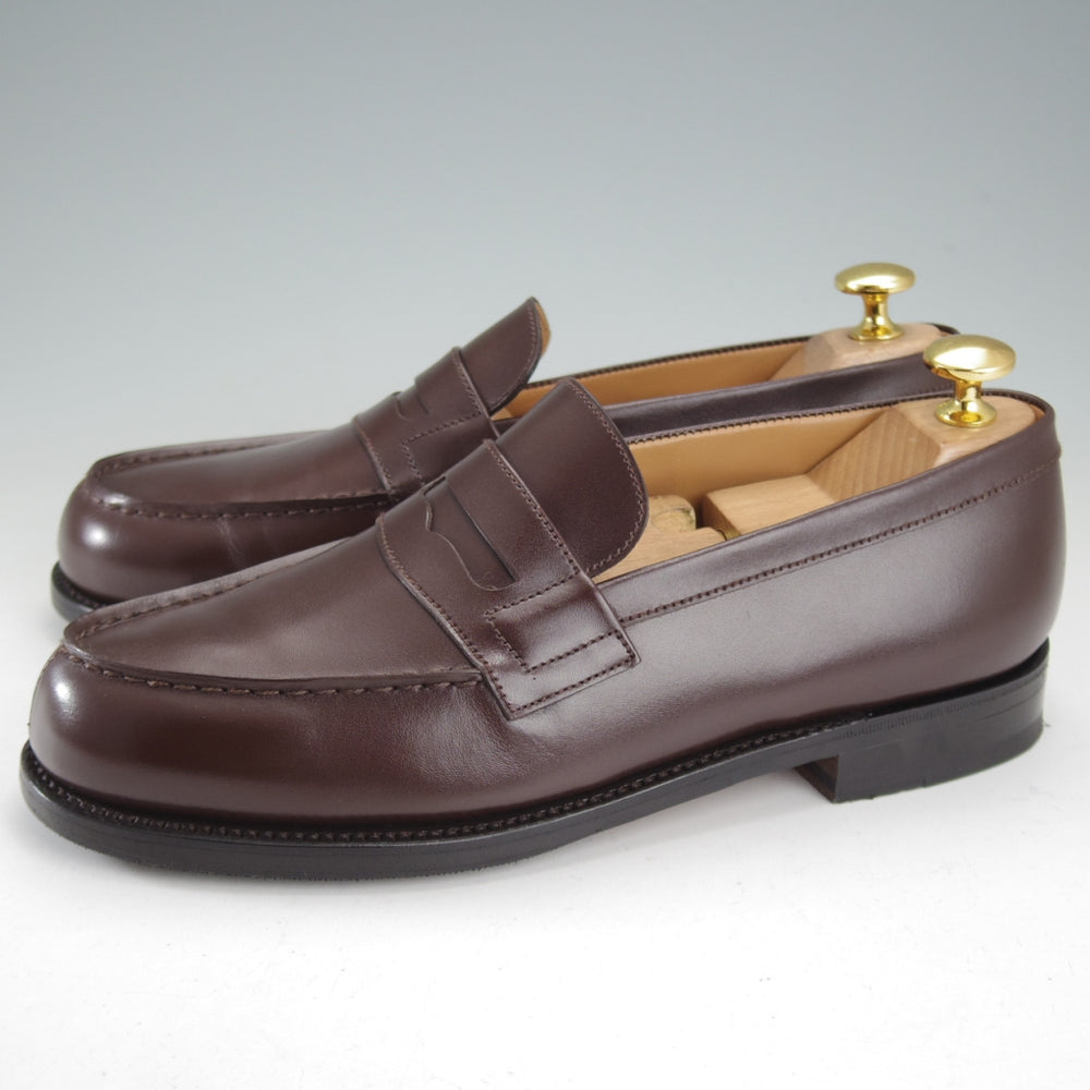 極美品★J.M.ウエストン 5C【定価￥156,200-★180/コインローファー】41ラスト/ボックスカーフ/MELEZE/濃茶/Weston/ウェストン★o382