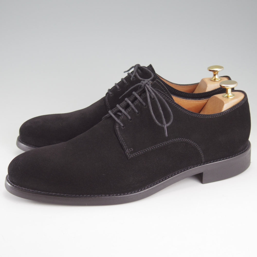 美品★(スペイン製)YANKO/ヤンコ SIZE 9【ブラックラピド製法★プレーントゥ/黒】14343/スエード/メンズ★o928