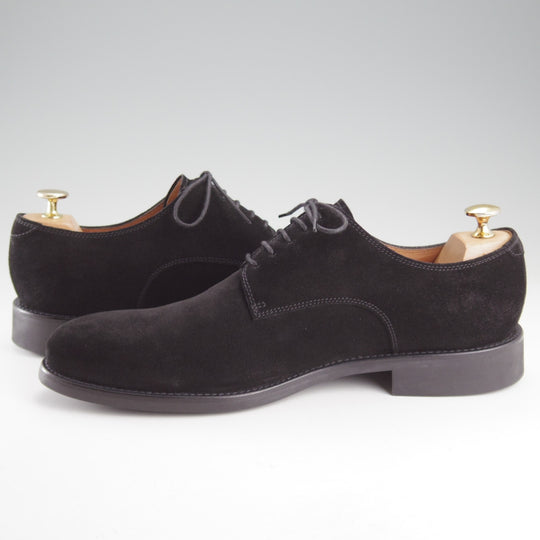 美品★(スペイン製)YANKO/ヤンコ SIZE 9【ブラックラピド製法★プレーントゥ/黒】14343/スエード/メンズ★o928