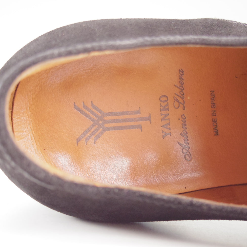 美品★(スペイン製)YANKO/ヤンコ SIZE 9【ブラックラピド製法★プレーントゥ/黒】14343/スエード/メンズ★o928