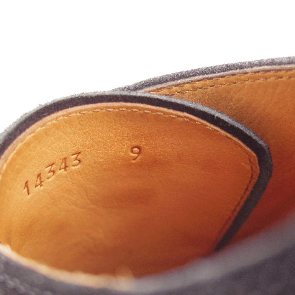 美品★(スペイン製)YANKO/ヤンコ SIZE 9【ブラックラピド製法★プレーントゥ/黒】14343/スエード/メンズ★o928