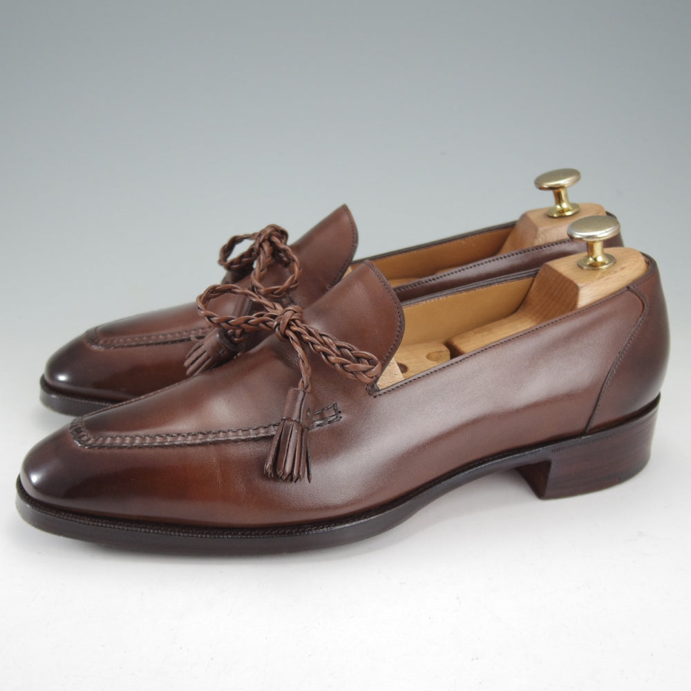 極上★(英)ガジアーノ&ガーリング 6.5E【定価￥242,000-★Corniche/タッセルローファー】KN14ラスト/カーフ/濃茶/GAZIANO&GIRLING★o384