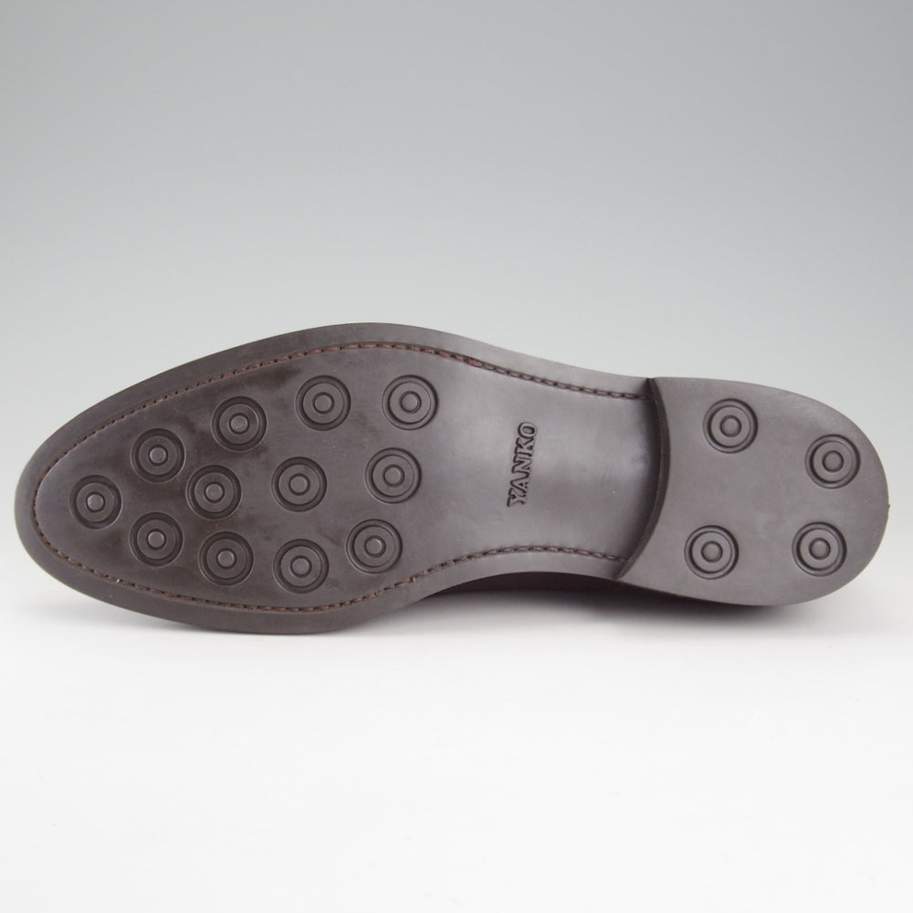 美品★(スペイン製)YANKO/ヤンコ SIZE 9【ブラックラピド製法★セミブローグ/濃茶】14346/スエード/メンズ★o929