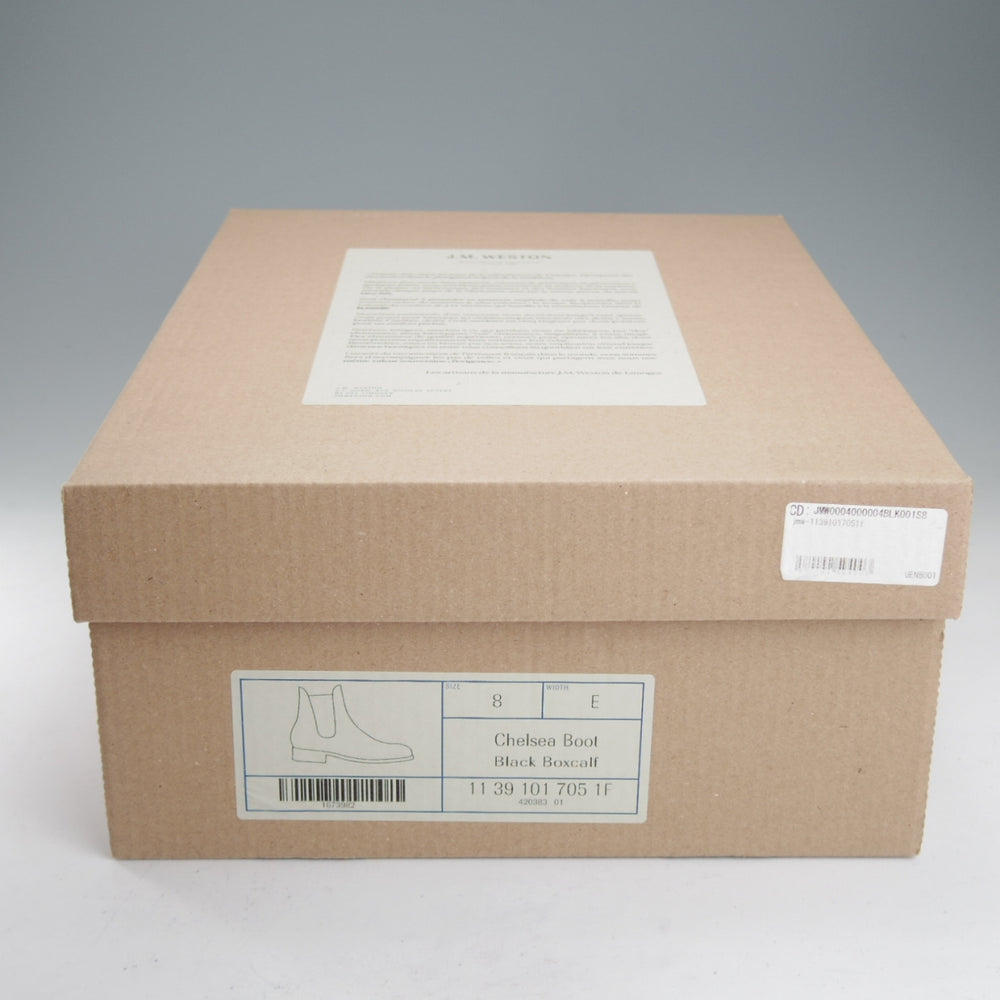 未使用★J.M.ウエストン 8E【定価￥198,000-★サイドゴアブーツ/705】39ラスト/ボックスカーフ/黒/メンズ/Weston/ウェストン★o385