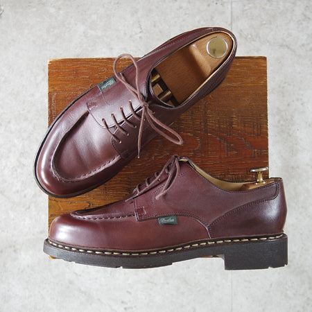 使用数回★パラブーツ SIZE 6.5【定価￥96,800-★シャンボード/CHAMBORD】リスレザー/TEXソール/Uチップ/濃茶/メンズ/Paraboot★n863