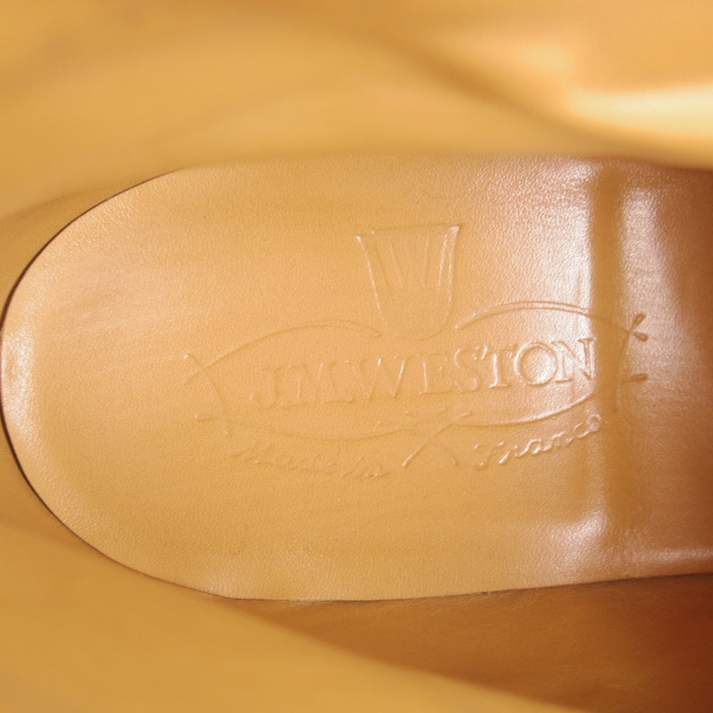 極美品★J.M.ウエストン 5D【定価￥176,000-★レースアップブーツ/742】38ラスト/グレインレザー/黒/メンズ/Weston/ウェストン★o398