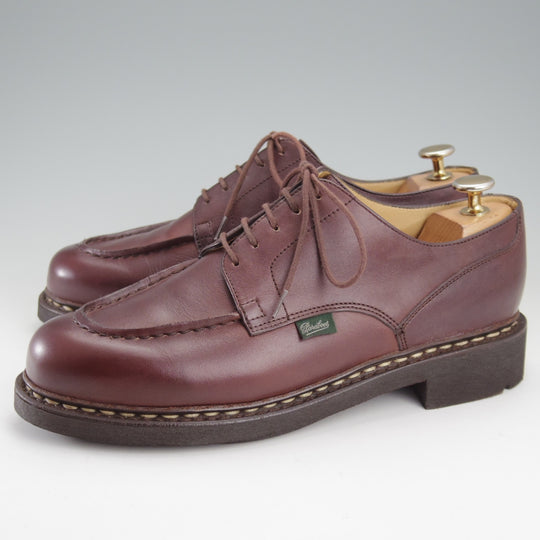 使用数回★パラブーツ SIZE 6.5【定価￥96,800-★シャンボード/CHAMBORD】リスレザー/TEXソール/Uチップ/濃茶/メンズ/Paraboot★n863