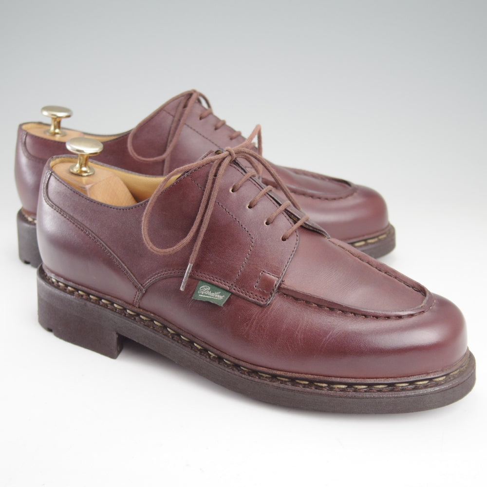 使用数回★パラブーツ SIZE 6.5【定価￥96,800-★シャンボード/CHAMBORD】リスレザー/TEXソール/Uチップ/濃茶/メンズ/Paraboot★n863