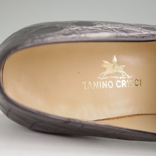 中古)タニノクリスチー/クロコダイル/コインローファー☆n370