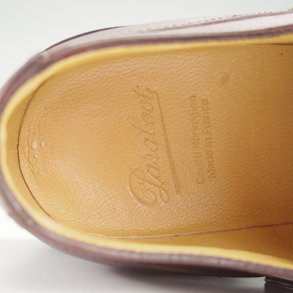 使用数回★パラブーツ SIZE 6.5【定価￥96,800-★シャンボード/CHAMBORD】リスレザー/TEXソール/Uチップ/濃茶/メンズ/Paraboot★n863
