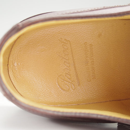 使用数回★パラブーツ SIZE 6.5【定価￥96,800-★シャンボード/CHAMBORD】リスレザー/TEXソール/Uチップ/濃茶/メンズ/Paraboot★n863