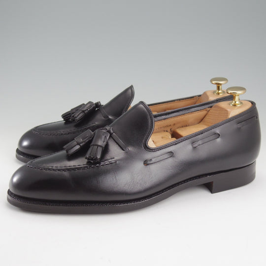 極上★クロケット&ジョーンズ 7.5E【定価￥126,500-★CAVENDISH 2/キャベンディッシュ2】325ラスト/タッセルローファー/カーフ/黒★n864
