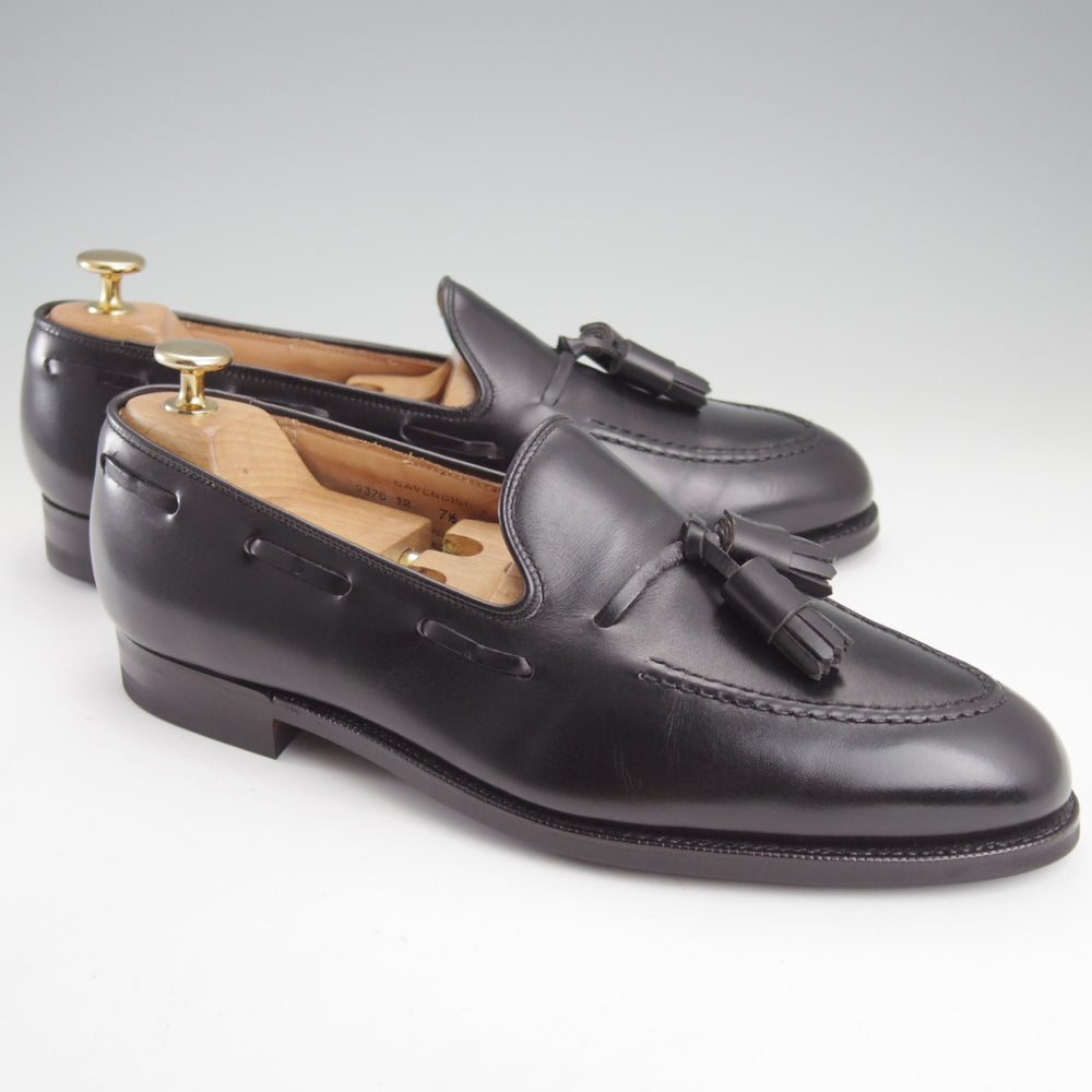 極上★クロケット&ジョーンズ 7.5E【定価￥126,500-★CAVENDISH 2/キャベンディッシュ2】325ラスト/タッセルローファー/カーフ/黒★n864