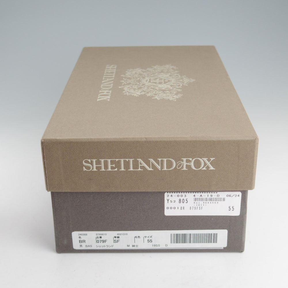 極上★シェットランドフォックス SIZE 5.5【ブラッドフォードシリーズ★ストレートチップ/079F】カーフ/茶/メンズ/SHETLANDFOX★p514
