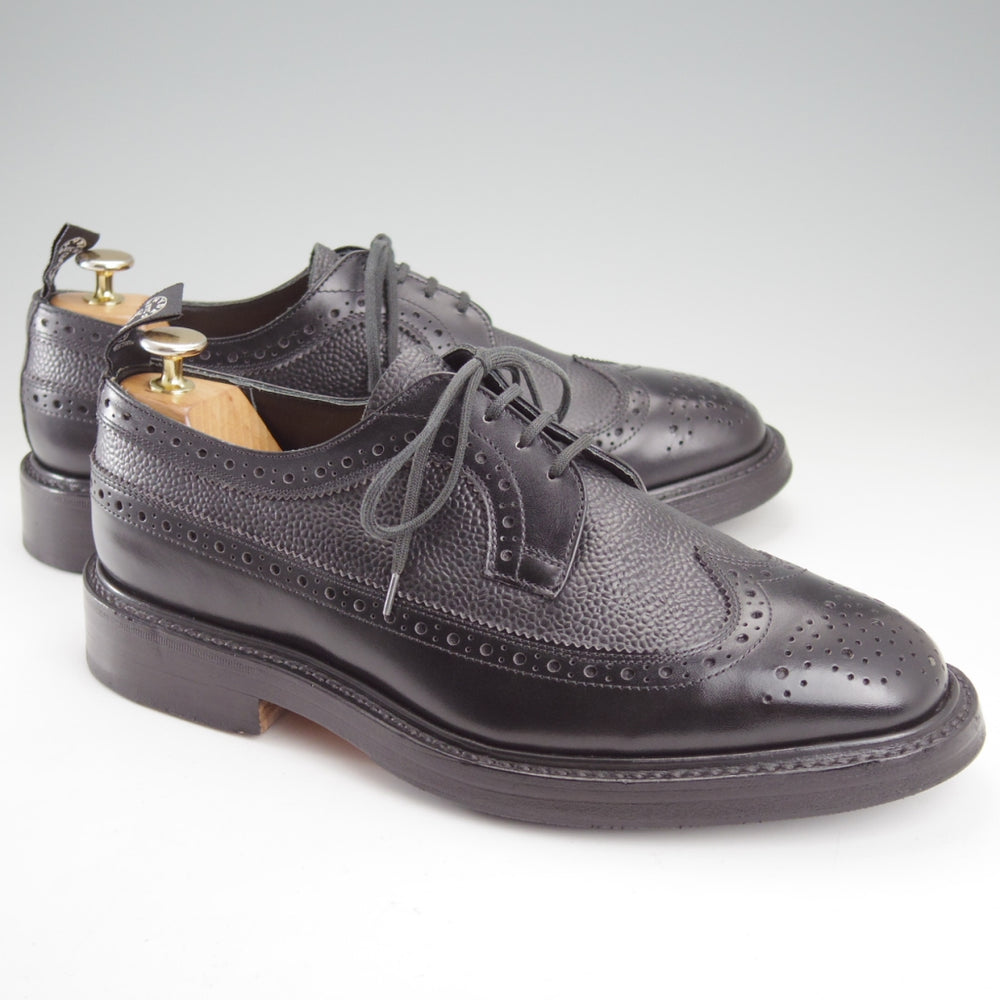 美品★トリッカーズ SIZE 9【現行定価13万円以上★ロングウイング/(米)TODD SNYDER別注】M5164/コンビ/黒/メンズ/Tricker's★n865