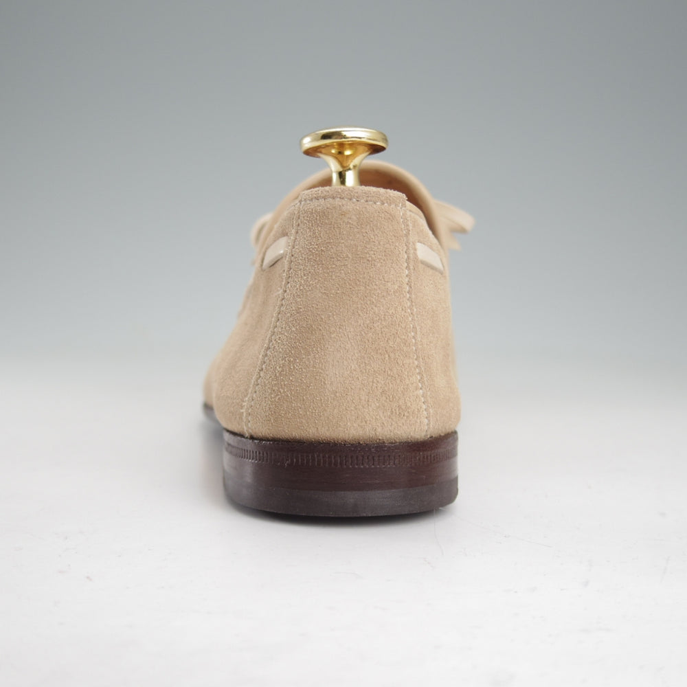 ほぼ未使用★(伊)サントーニ SIZE 5【貴重★ビームスF別注/リボンローファー】スリッポン/スエード/薄茶/メンズ/BEAMS/Santoni★o387