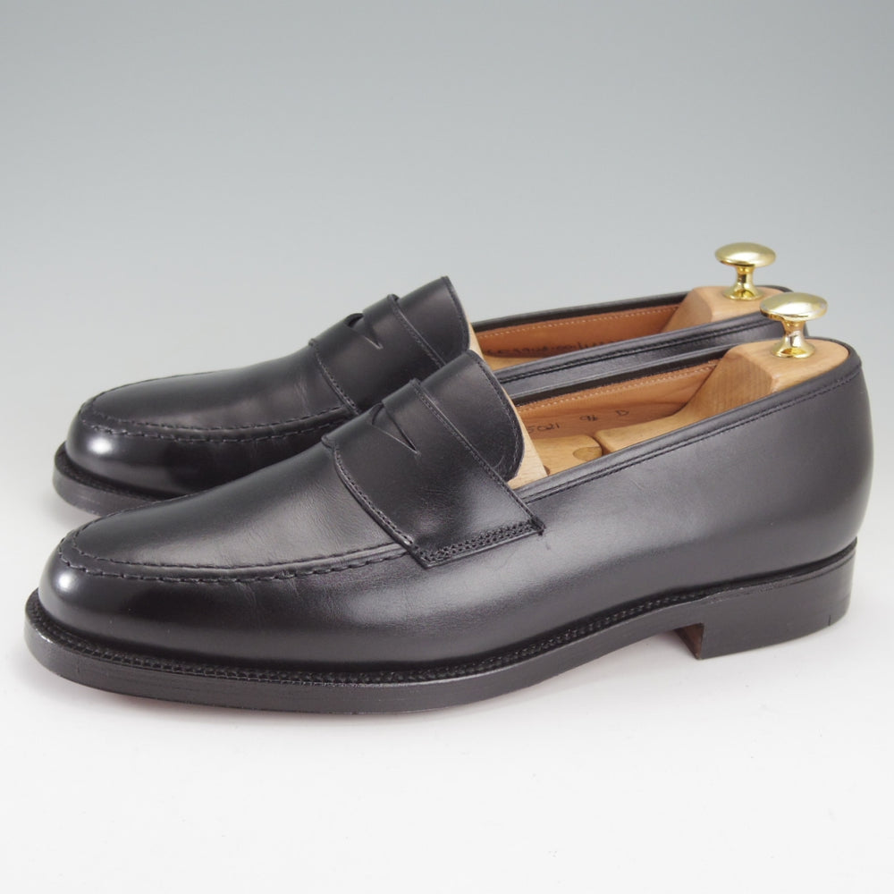 ほぼ試着程度★クロケット&ジョーンズ UK9/US9.5D【(米)ラルフローレン別注★POLO Ralph Lauren】コインローファー/黒/メンズ★o388