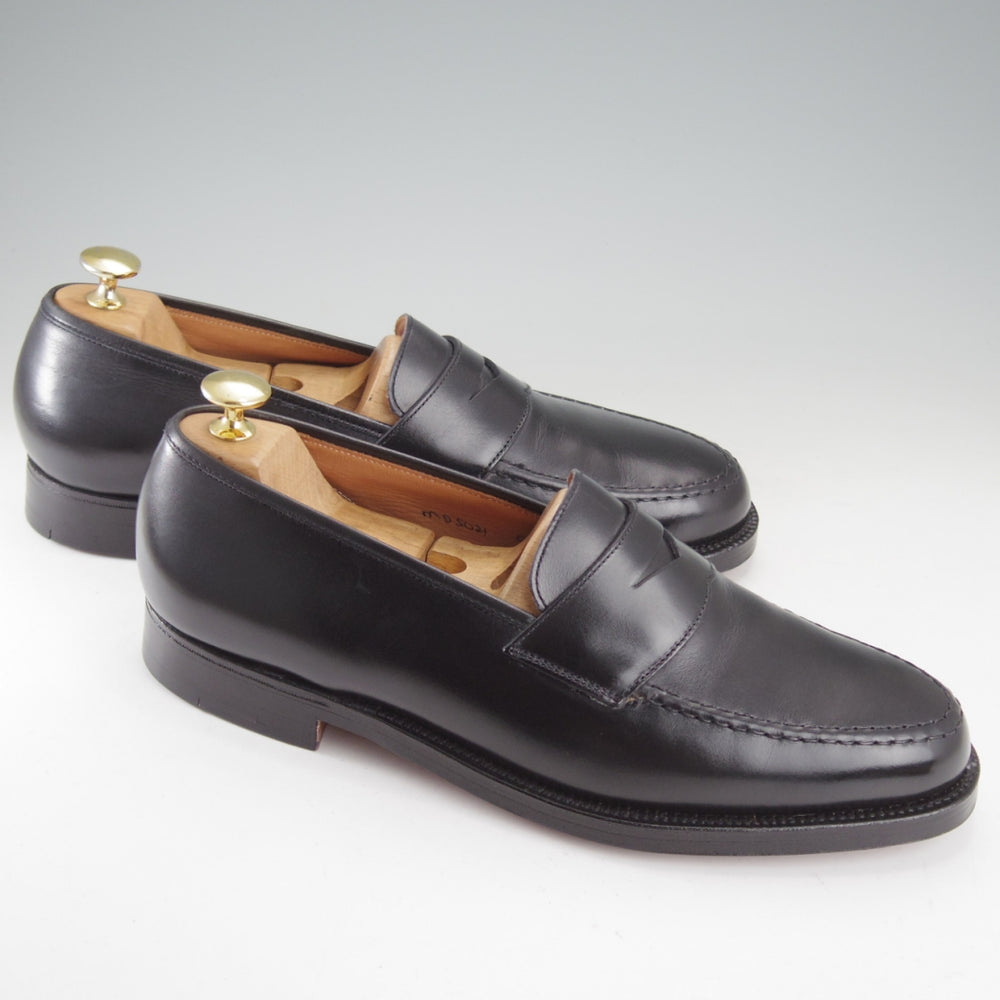 ほぼ試着程度★クロケット&ジョーンズ UK9/US9.5D【(米)ラルフローレン別注★POLO Ralph Lauren】コインローファー/黒/メンズ★o388