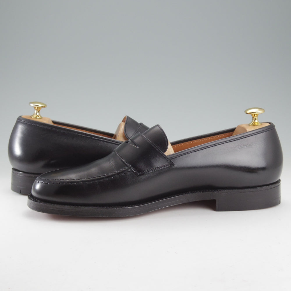 ほぼ試着程度★クロケット&ジョーンズ UK9/US9.5D【(米)ラルフローレン別注★POLO Ralph Lauren】コインローファー/黒/メンズ★o388