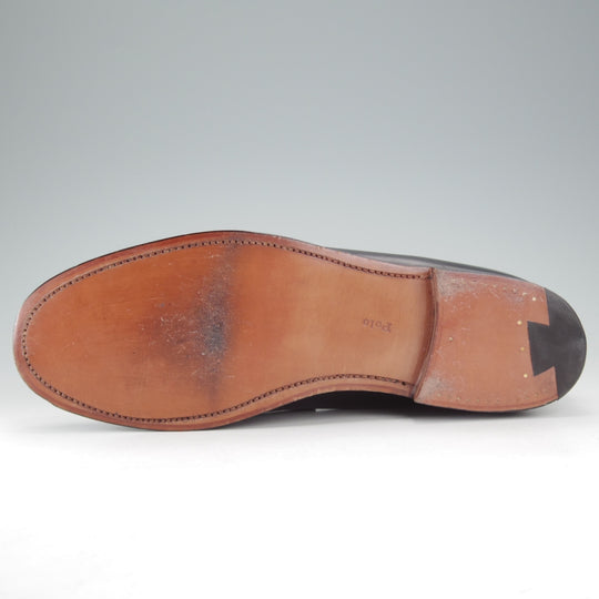 ほぼ試着程度★クロケット&ジョーンズ UK9/US9.5D【(米)ラルフローレン別注★POLO Ralph Lauren】コインローファー/黒/メンズ★o388