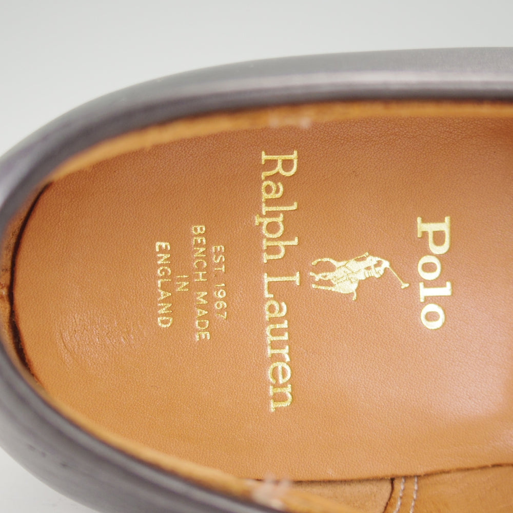ほぼ試着程度★クロケット&ジョーンズ UK9/US9.5D【(米)ラルフローレン別注★POLO Ralph Lauren】コインローファー/黒/メンズ★o388