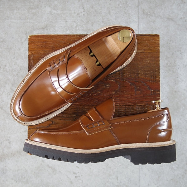 未使用★トリッカーズ SIZE 6【定価￥110,000-★コインローファー/JAMES】3227/ブックバインダーレザー/チェスナット/茶/Tricker's★n381