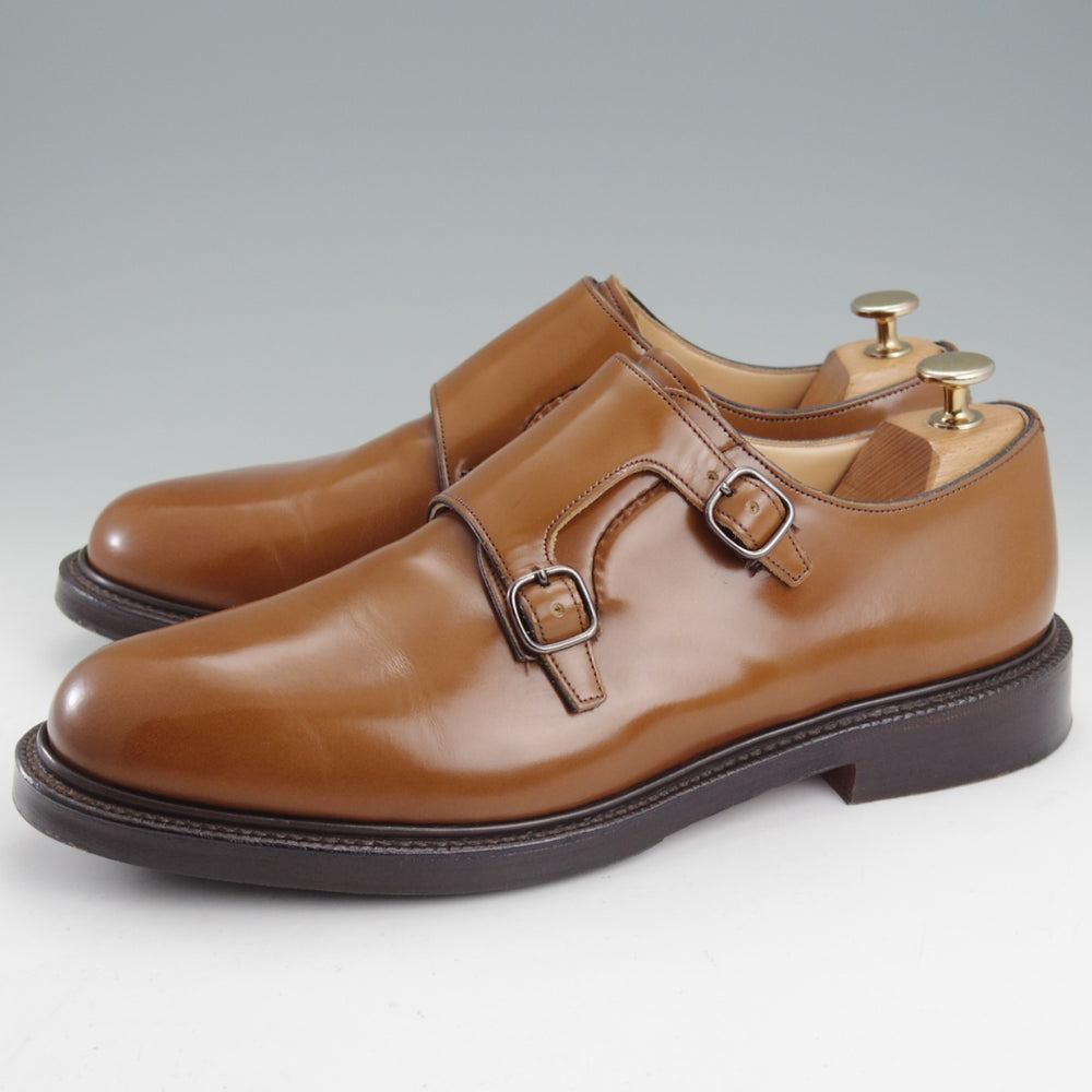 美品★チャーチ 85F/UK8.5【貴重★SHANNON同仕様のダブルモンク/LAMBOURN】103ラスト/ポリッシュドバインダーカーフ/茶/Church's★n869