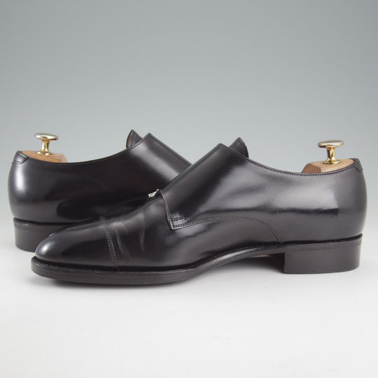 極上★三陽山長 SIZE 7【定価￥104,500-★源四郎/R2010ラスト】ダブルモンク/カーフ/黒/GENSHIRO/Sanyo Yamacho★p519