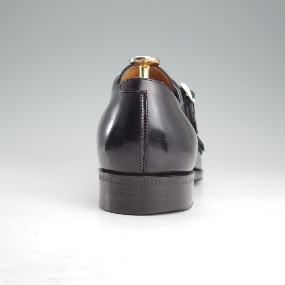 極上★三陽山長 SIZE 7【定価￥104,500-★源四郎/R2010ラスト】ダブルモンク/カーフ/黒/GENSHIRO/Sanyo Yamacho★p519