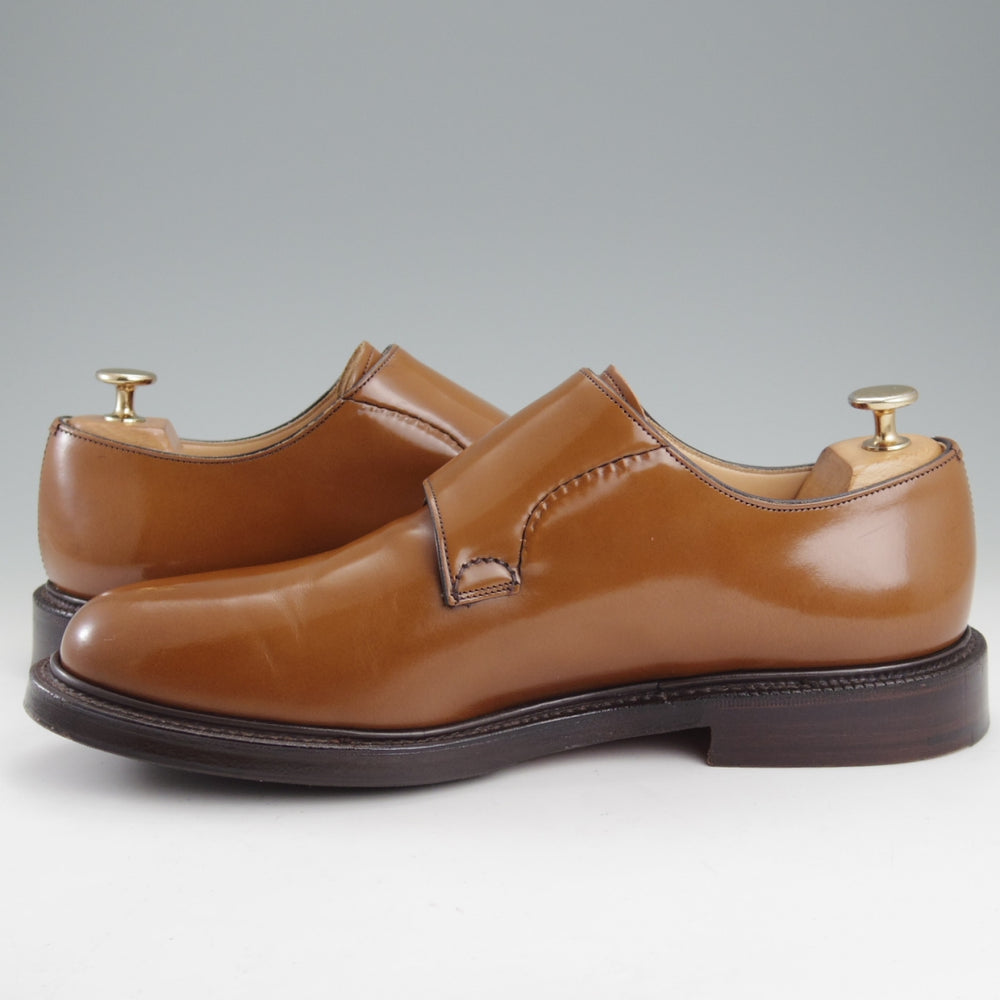 美品★チャーチ 85F/UK8.5【貴重★SHANNON同仕様のダブルモンク/LAMBOURN】103ラスト/ポリッシュドバインダーカーフ/茶/Church's★n869