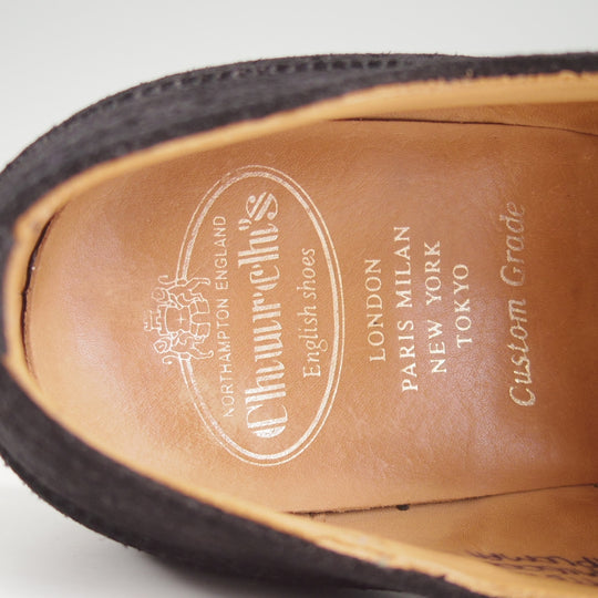 美品★チャーチ 70F/UK7【定価￥203,500-★ディプロマット/DIPLOMAT】173ラスト/スエード/黒/メンズ/Church's★p521