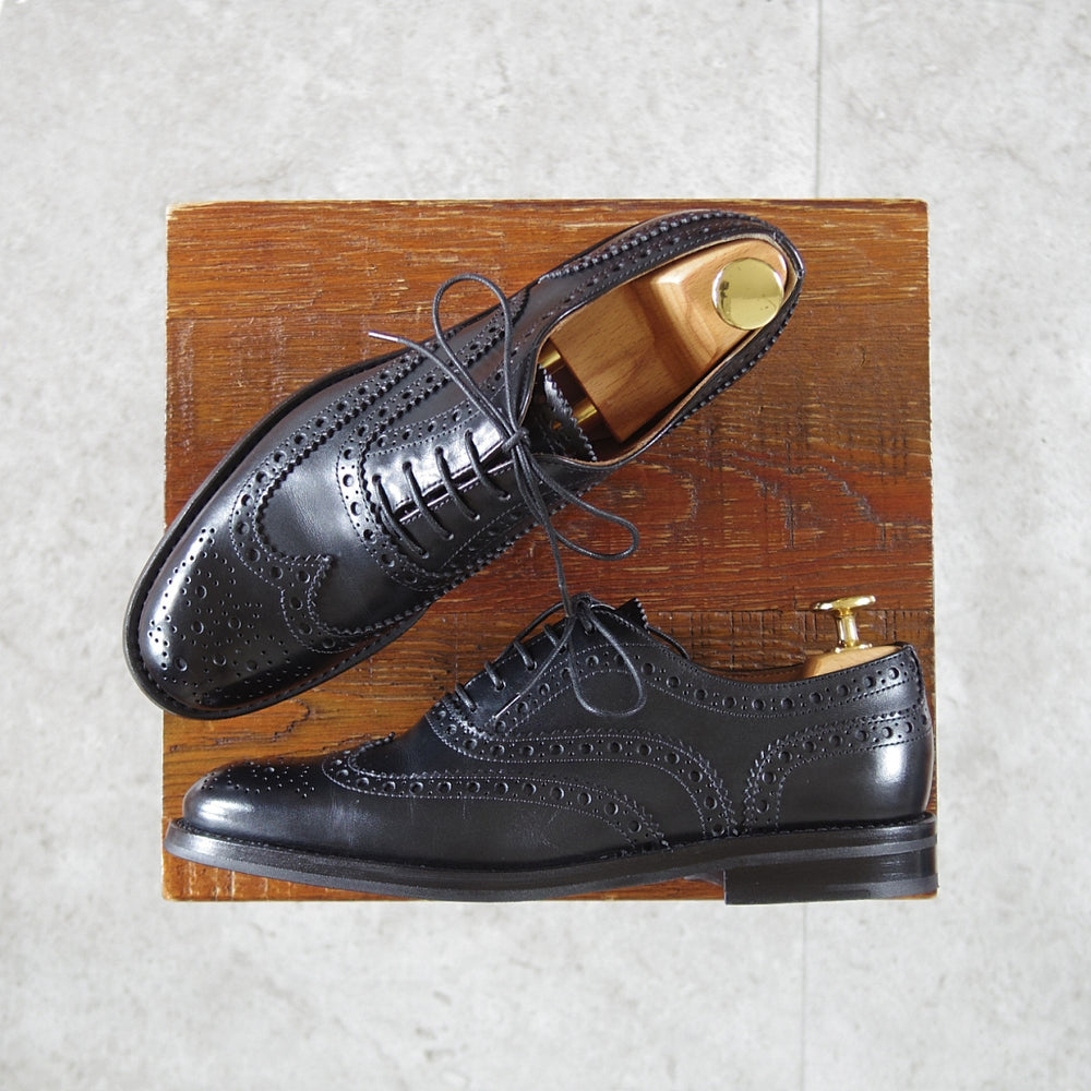 極美品★チャーチ(レディース) SIZE 35【定価￥192,500-★ナチュラルカーフ仕様のバーウッド/BURWOOD WG】フルブローグ/黒/Church's★o942