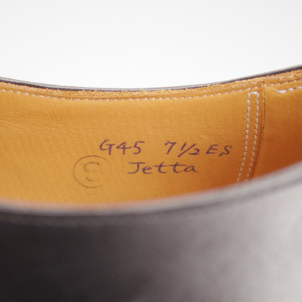 美品★(HM)ギルド・オブ・クラフツ US7.5C【税込上代￥165,000-★Jetta/ハンドソーンウェルテッド製法】ホールカット/黒/メンズ★o392