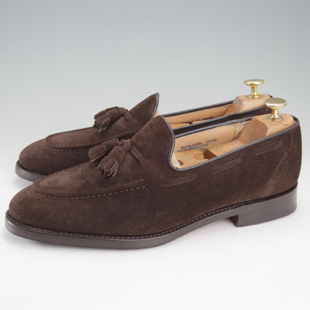 美品★チャーチ 80F/UK8【定価￥181,500-★KINGSLEY 2/キングスレー】69Rラスト/タッセルローファー/スエード/濃茶/Church's★o393