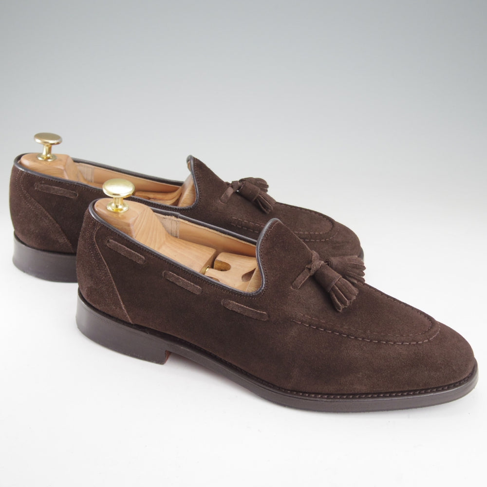 美品★チャーチ 80F/UK8【定価￥181,500-★KINGSLEY 2/キングスレー】69Rラスト/タッセルローファー/スエード/濃茶/Church's★o393